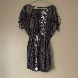 Snakeskin print dress